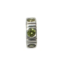 Pandora Trinity Green CZ & Sterling Silver Spacer Charm 790368CZG