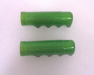 1 PAIR OF VINTAGE BIKE BICYCLE CAMPUS DARK GREEN GLITTER HAND GRIPS