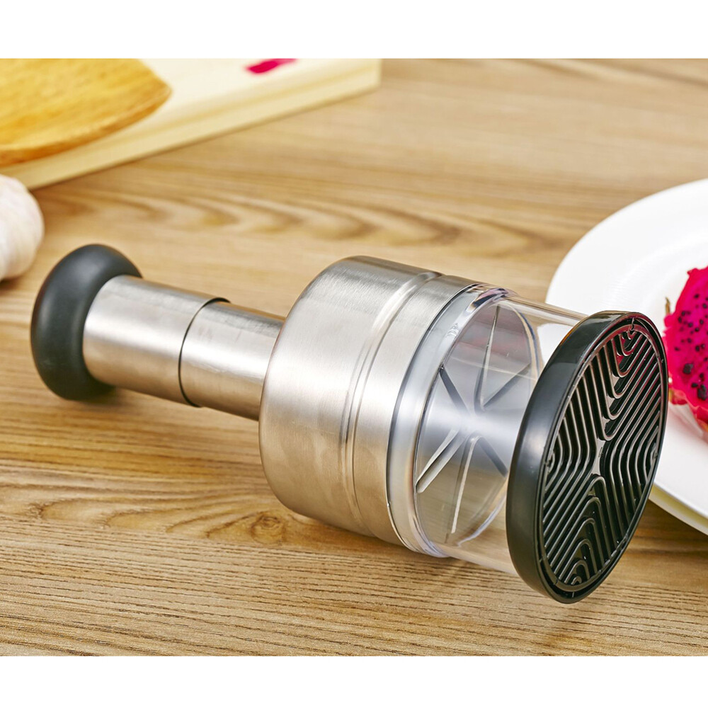 Vegetable Chopper Garlic Mincer Manual Onion Hand Press Cutter-image
