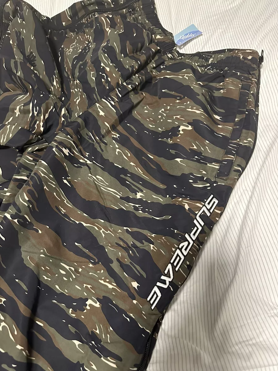 Supreme Full Zip Baggy Tiger Camo Warm Up Pants Large New With Tags