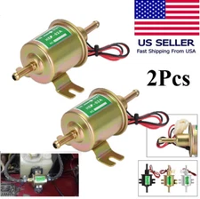 2 Packs 12V Electric Fuel Pump HEP-02A Universal Inline Low Pressure Gas Diesel