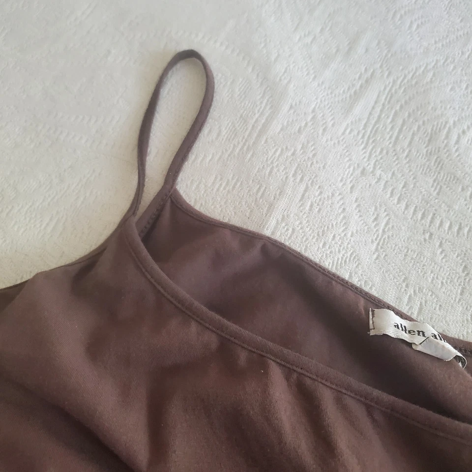 Camiseta sin mangas Allen Allen para mujer Plus 2x Camisola Marrón Algodón Spandex apenas usada Foto 3 de 4