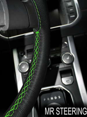 FÜR PEUGEOT 307 ECHT BEST LEDER LENKRADBEZUG HELLGRÜN DOPPELNAHT