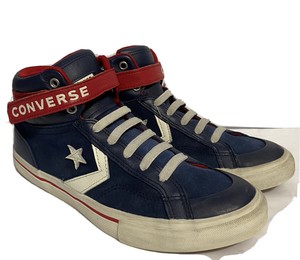 Converse All Star Pro Blaze Strap High Tops Junior Sz 6 Leather Navy/Red  662758C | eBay