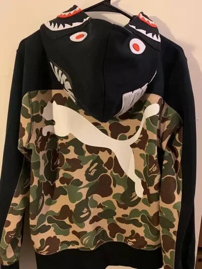 Bape x Puma Collaboration Shark Hoodie Rare Find Bathing Ape eBay