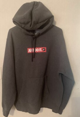 gray just do it hoodie