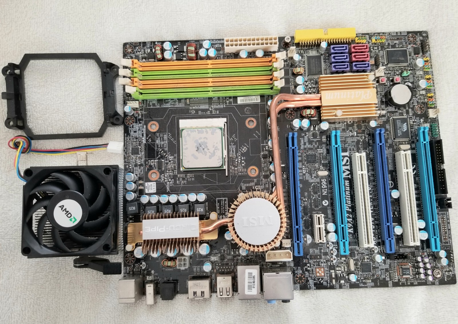 MSI K9a2 Platinum AMD 790FX Motherboard +Sapphire Radeon Card+CPU+RAM