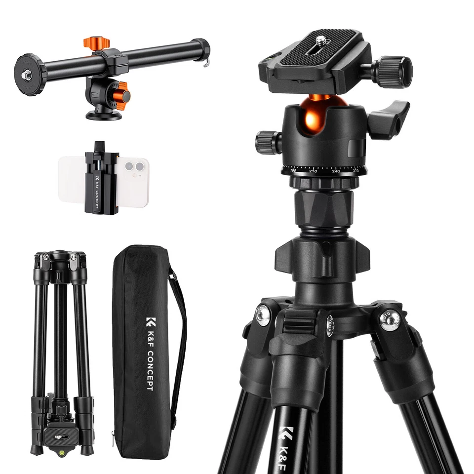 K&F Concept 76.7 in Camera Tripod w/ Rotatable Multi-Angle Center Column Tripods - Image 3 of 4