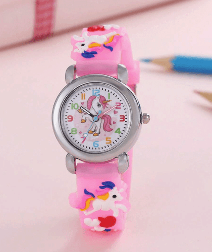 Kinder Junge Mädchen Quart Armbanduhr Kinder Sportuhr Einhorn Silikonarmband - Bild 10 von 12