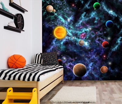 3D Colorful Planet E2991 Wallpaper Mural Paper Wall Print Indoor Murals CA Honey