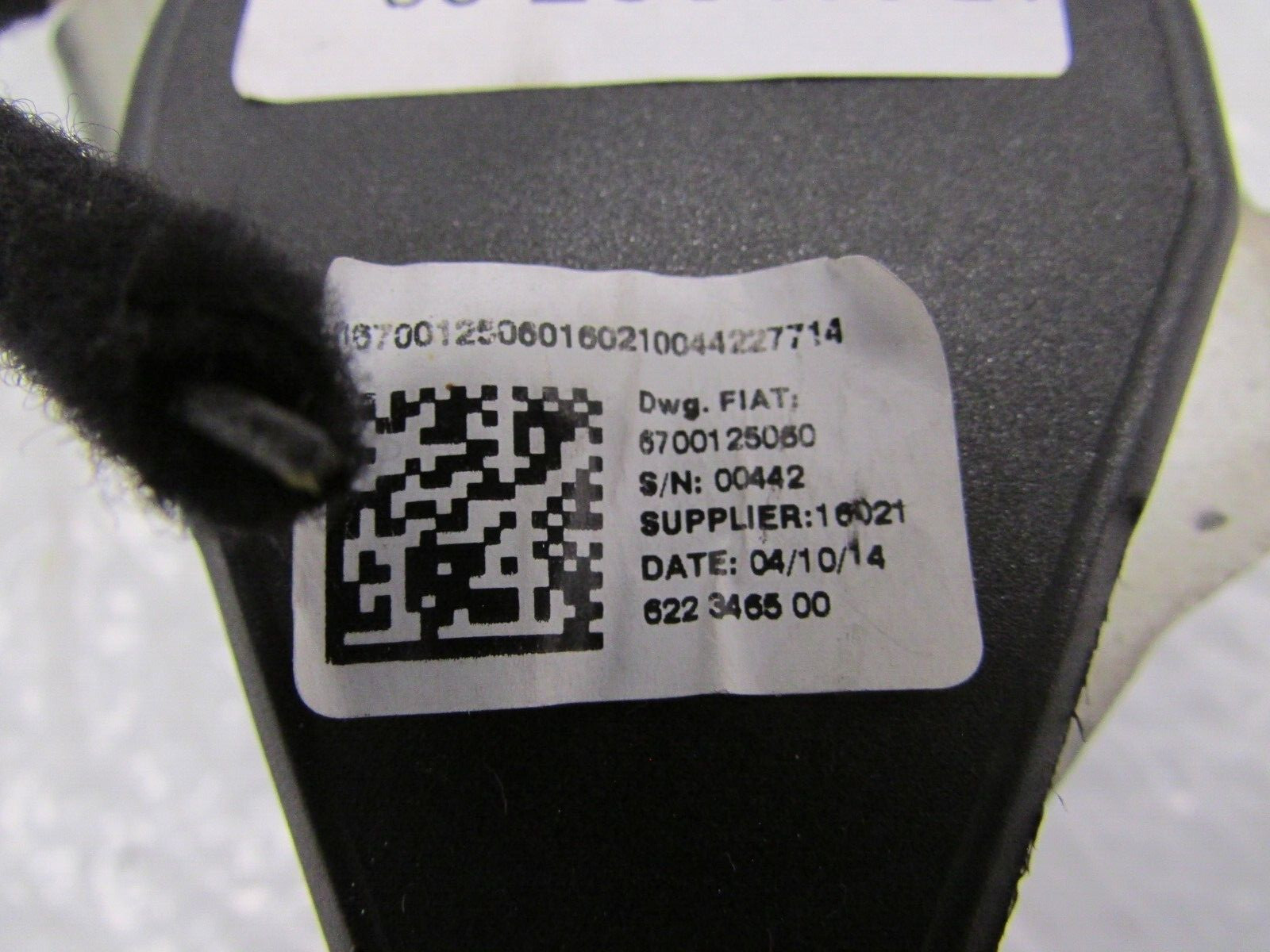 2014-2017 MASERATI QUATTROPORTE LEFT  REAR SEAT BELT RETRACTOR OEM 6700125060