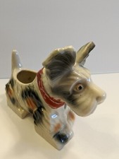 VTG Scottish Terrier Ceramic Planter 4" X 5" Japan