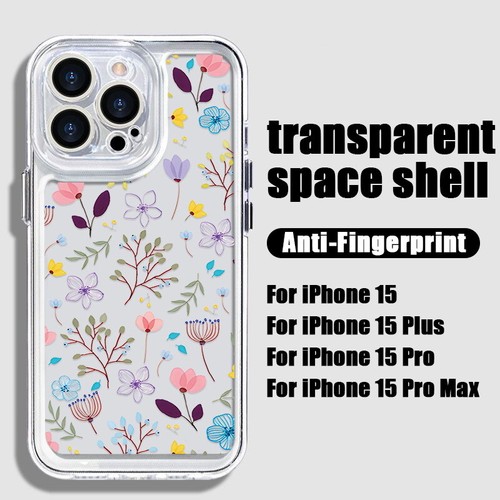 For iPhone 16 15 14 Pro Max 13 12 11 8 7 XR Flower Shockproof Clear Case Cover - Picture 14 of 18