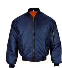 Men's Heavy Padded MA1 Type Army Biker Doorman Bomber Jacket Coat Size S-5XL