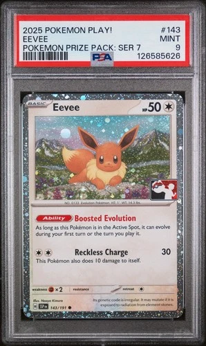 Pokémon Eevee PSA 9 Mint english Pokemon Prize Pack: Series 7 143/191