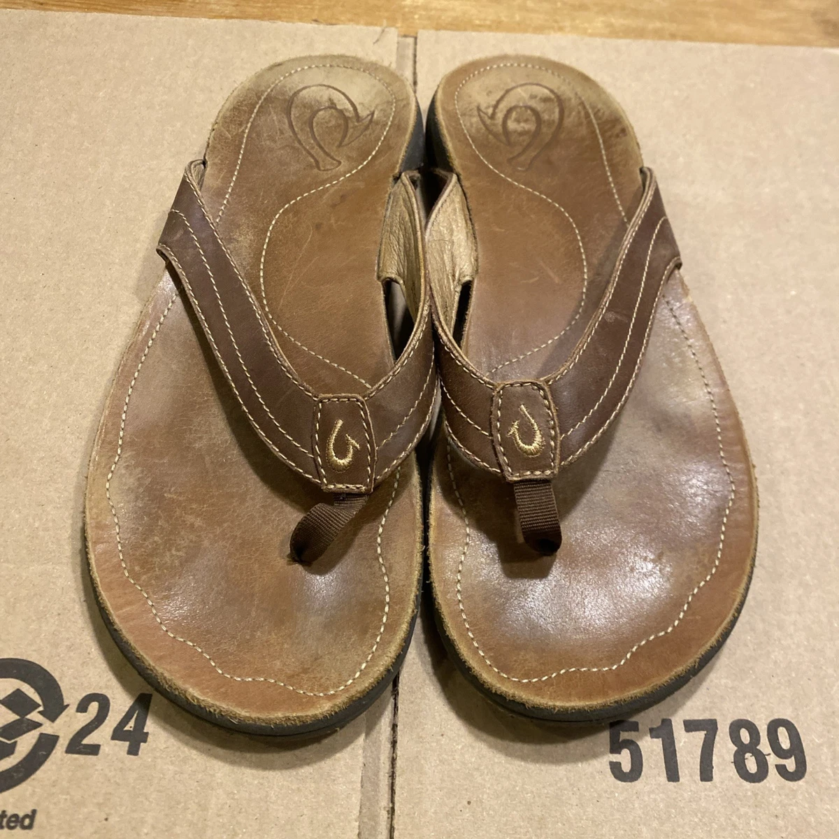 Olakaui Kumu Brown Snakeskin Flip Flops 10103‑4128 GF‑174 Men\'s Size 15 olukai kumu products for sale | eBay main image 3