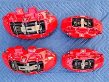 14-19 C7 Corvette Z06z51 Set Of Brembo Brake Calipers Rotors Oem Red