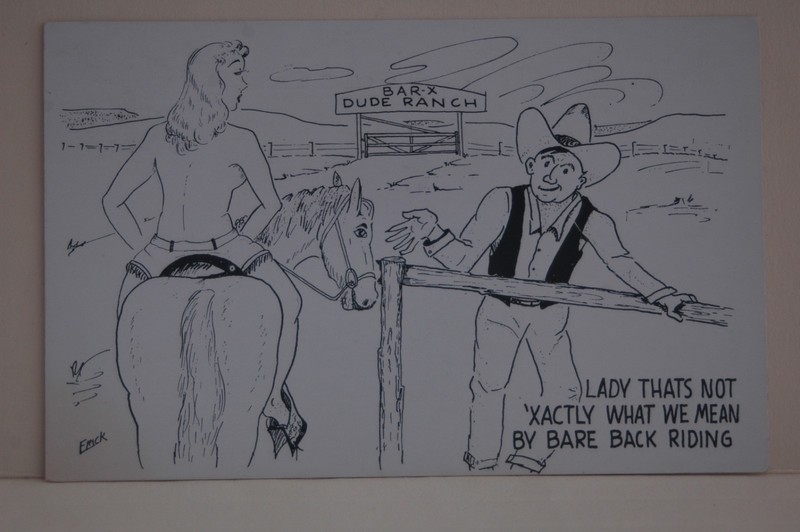 Western  Comic Cowboy Postcard