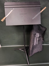 Manhasset Voyager Black Music Stand W Case  2 Trophy Music Clips Portable  Adj