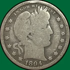 1894-O Barber Quarter Good G Coin #36511