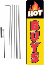 Hot Buys Sale Outdoor Advertising Rectangle Feather Banner Swooper Flag Sign...