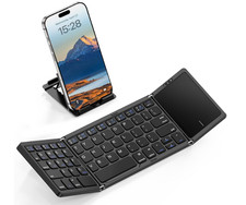 Foldable Bluetooth Keyboard with Touchpad, Wireless Folding Portable Keyboards w