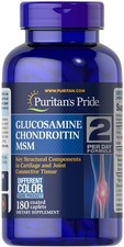 Puritans Pride Triple Strength Glucosamine Chondroitin MSM Joint Soother 180Caps