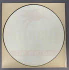 NOS Vtg 50s-60s LUBRITE 9" MOBIL Gas Pump Decal Advertising Sign by Palm Brother