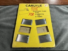 Vintage Carlyle Cigarette Lighter Display With 4 Lighters
