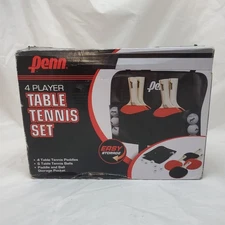 Penn 4 Player Table Tennis Set 4 Paddles 6 Balls & Bag Ping Pong New In Box