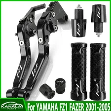1Set CNC Long Brake Lever+Clutch Lever Handle Set For YAMAHA FZ1 FAZER Black
