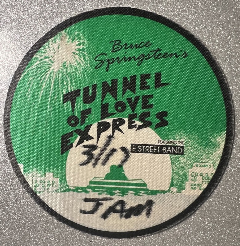 Bruce Springsteen Backstage Pass. Tunnel Of Love Tour. 1988 Chicago. Mint. Rare