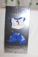 BRAND NEW nuiMOs WALT DISNEY WORLD RETRO OUTFIT BLUE  WHITE SHIRT  PANTS 50TH