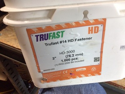 TruFast 3   #14 HD COMMERCIAL ROOFING SCREWS, FASTENERS , Qty? 8+ Lbs