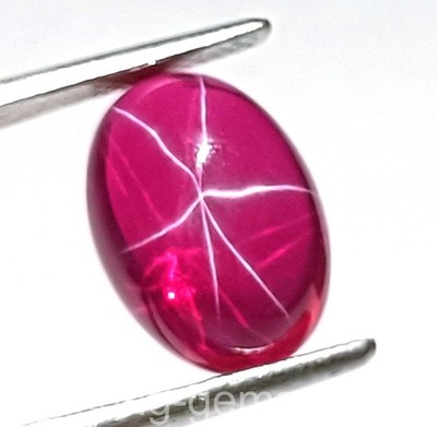 9.30Ct Natural Pink Star Ruby 6 Rays Burma Origin Certified Oval Cabochon 5DNY