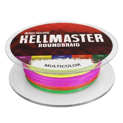 Hellmaster 300m geflochtene Angelschnur Hellmaster Roundbraid Multicolor