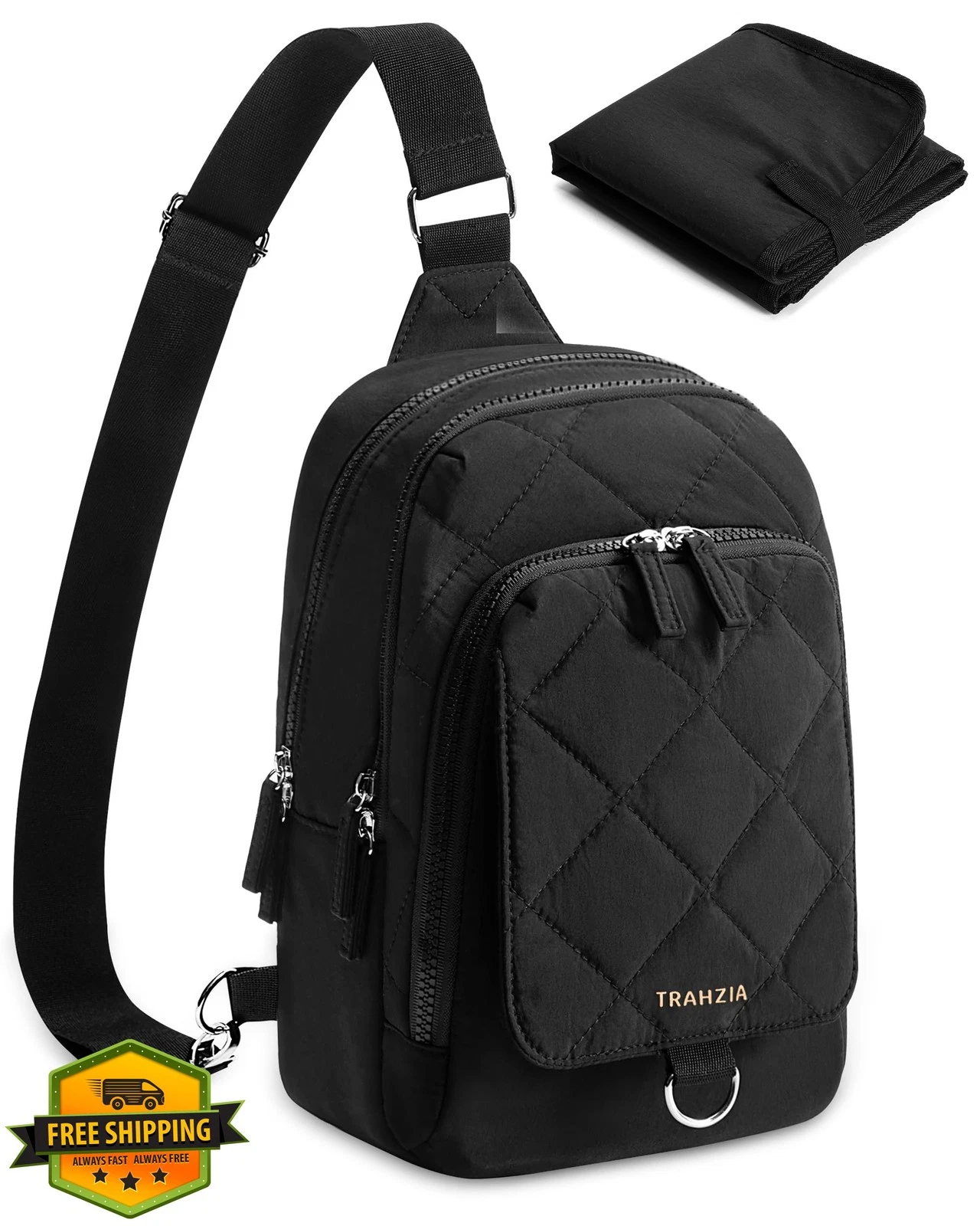 Trahzia Mini Diaper Bag Black