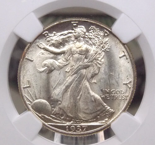 1937 "D" Walking Liberty SILVER Half Dollar 50c NGC MS63 #003 BU Unc ECC&C, Inc