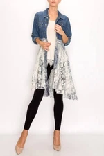 Origami Lace & Denim Harmony Jacket Multi