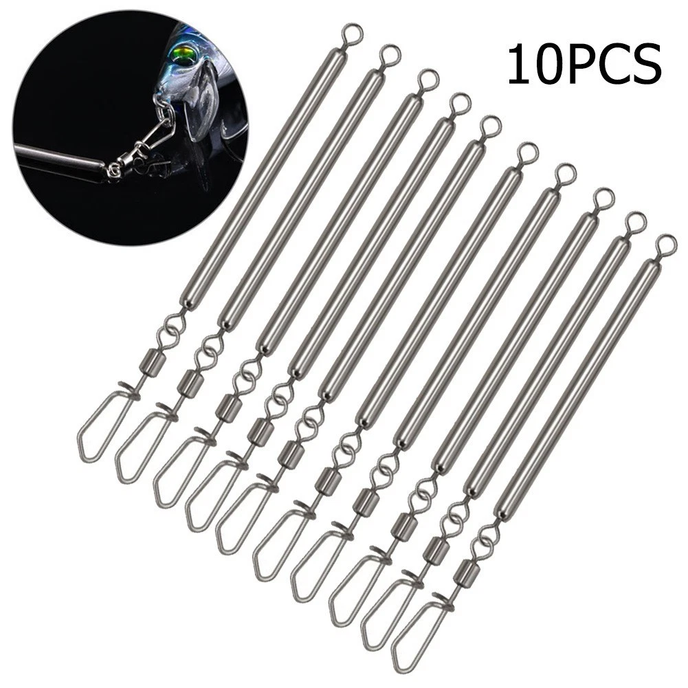 OROOTL, girelle da pesca a scatto, 100% rame e acciaio inox, anello saldato resistente per pesca in acqua salata, Size 5+5 (120lb)-10pack