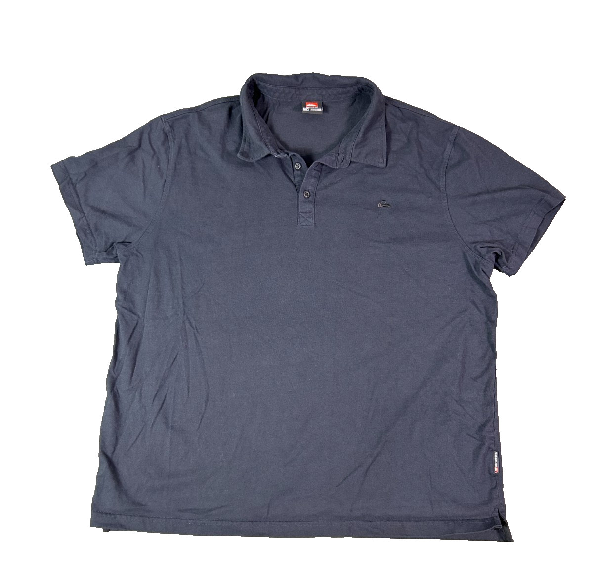 Vintage Quiksilver Polo Shirt Black Short Sleeve Men