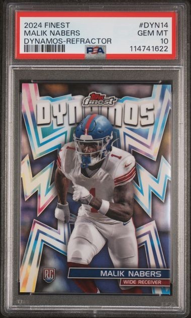 Malik Nabers Topps Finest Dynamos #DYN14 Refractor