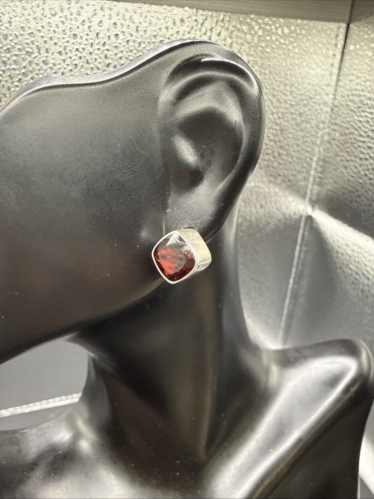 ⭐️Stunning Sterling Silver Ruby Stud Earrings - image 2