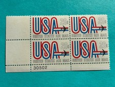 US Stamps SC# C75  USA & Jet 20c PB MNH 1968
