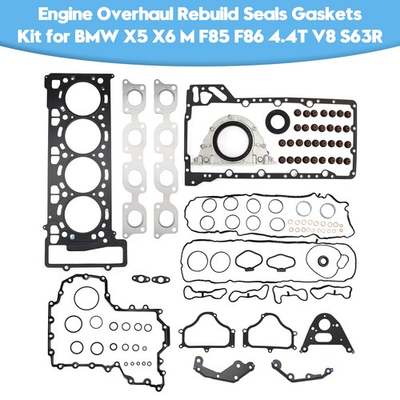 #ad Engine Overhaul Rebuild Seals Gaskets Kit for BMW X5 X6 M F85 F86 4.4T V8 S63R $106.02