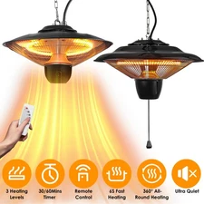 Electric Hanging Patio Heater Ceiling Mounted Waterproof Indoor Outdoor Heater