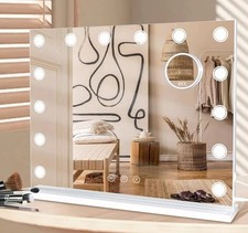Vanity Mirror with Lights, 14 Dimmable LED Bulbs 3 Color Lighted Makeup Mirror