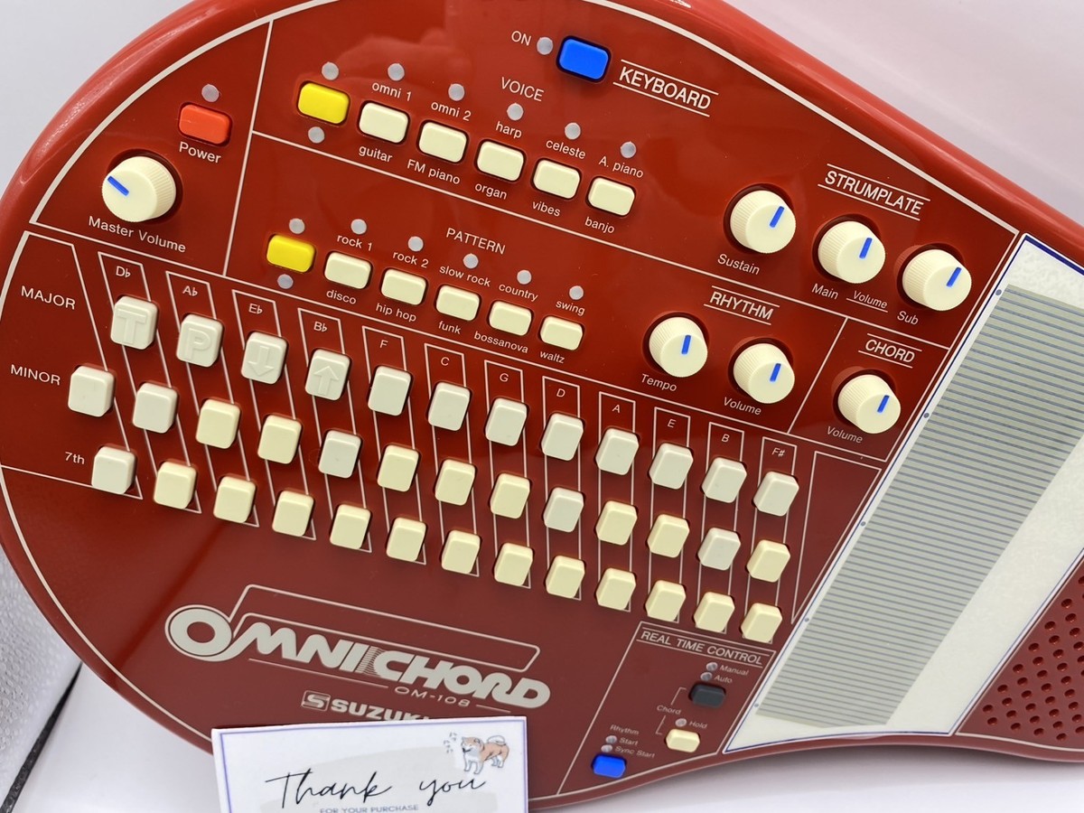 Suzuki OM-108 Red Limited Color 1000 Units Omnichord Electronic