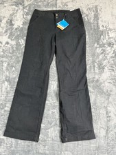Columbia Womens Willamette Pass Black Pants Size 8 Regular Omni-Shade UPF 30
