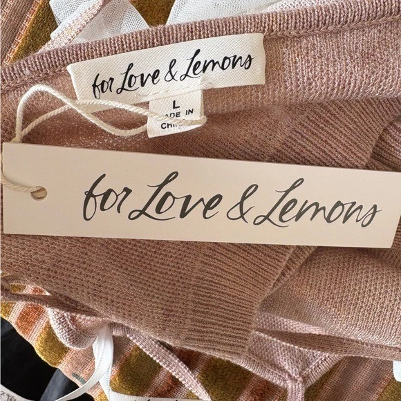 $99 NWT Brown For Love And Lemons “Cassidy” Knit Bralette Sz Large - Image 3 of 4